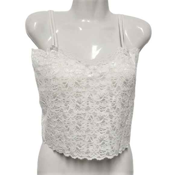 Lace Cami Crop Top Lace Bralette Stretchy Lace Camisole Lace Crop Tank Top - NEW - Picture 1 of 11